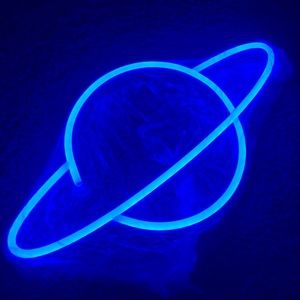SATURN PLANET LED NEON SIGN (BLUE)